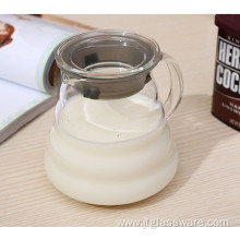 Glass Milk Carafe Juice Beverage Jug